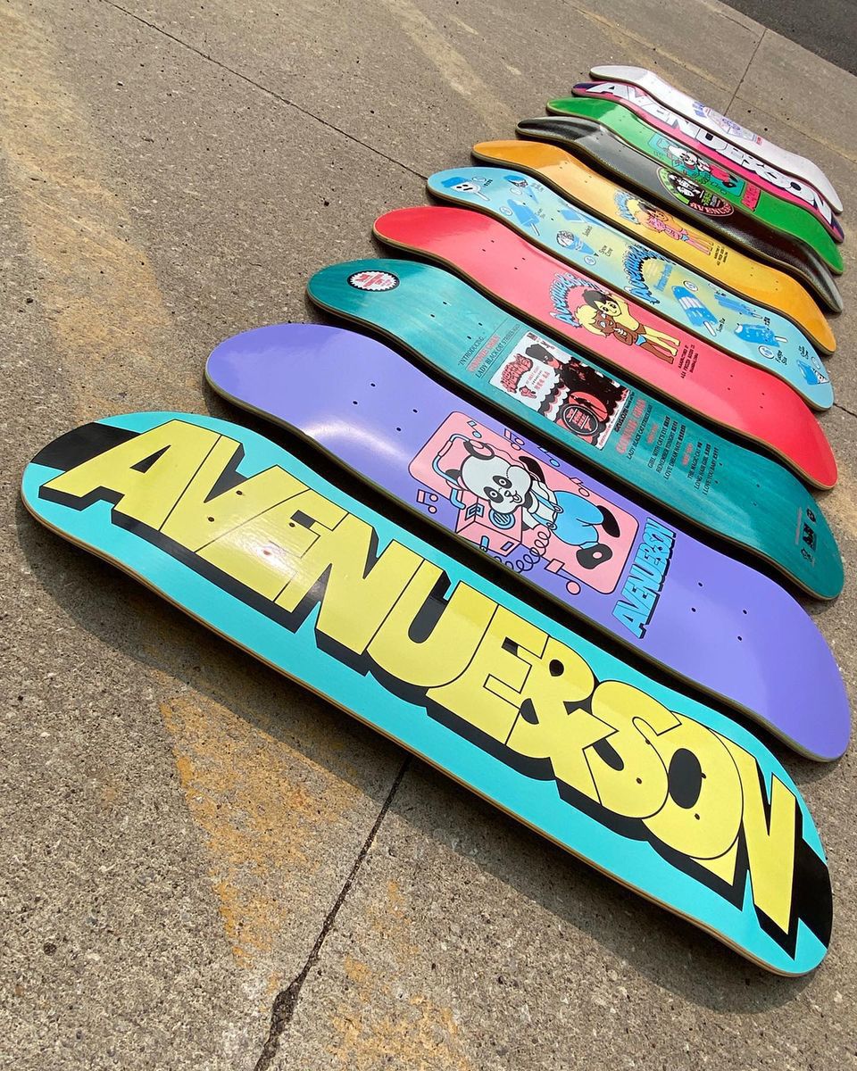 La série complète de skateboards