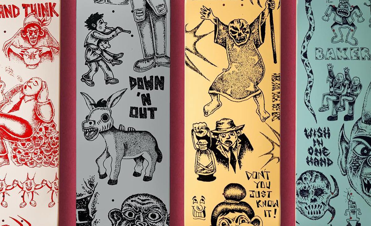 Stop and Think by Mike ‘Lottie’ Gigliotti x Baker Skateboards