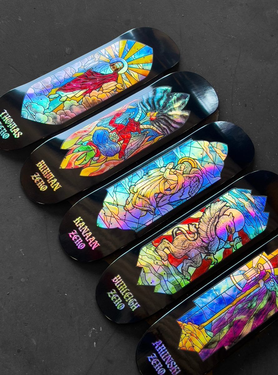 Stained Glass Série Par Paul Brown X Zero Skateboards