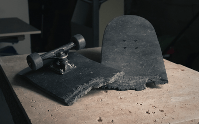 Skateboard classique en marbre par Josselin Kayser